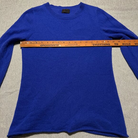 J CREW CASHMERE TEE LONG SLEEVES DEEP ROYAL BLUE SIZE SEE MEASUREMENTS - Picture 4 of 7